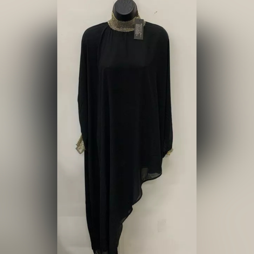 Illord Black Stylish Blouse Size OS NWT MSRP 45.99